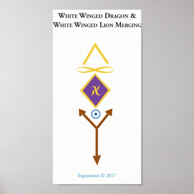 White Winged Lion White Winged Dragon Poster (Vorne)