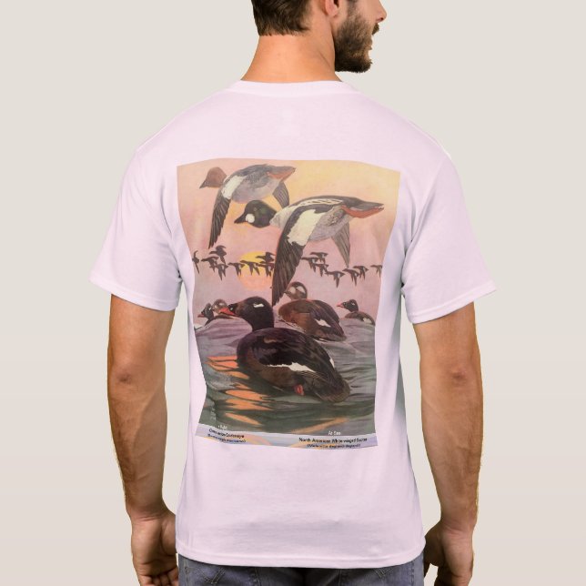 White-Winged Scoter & Goldeneye, Doppelarbeit T- T-Shirt (Rückseite)