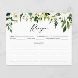 White Winter Blume Brautparty Rezept Karte