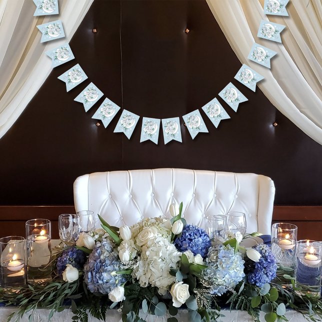 White Winter Dragon Snowflakes Blue Wimpelkette (Von Creator hochgeladen)