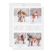 White Winter Frohe Weihnachts-Fotokarte