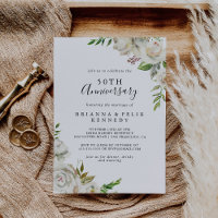White Winter Peony Floral 50. Hochzeitstag