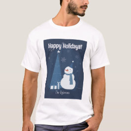 White Winter Weihnachtsgeschenk Ideen Vintag Blue T-Shirt