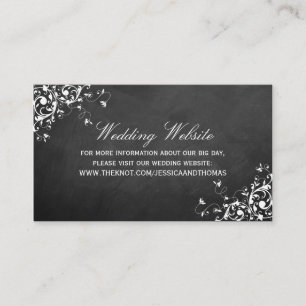 White Wirbel auf der Website für Hochzeiten auf Ch Begleitkarte