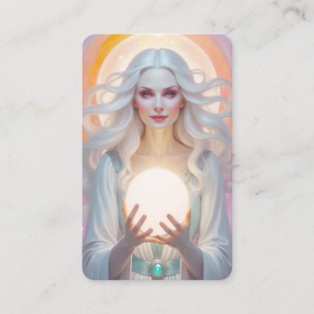 White Witch Oracle Cards Visitenkarte (Vorderseite)