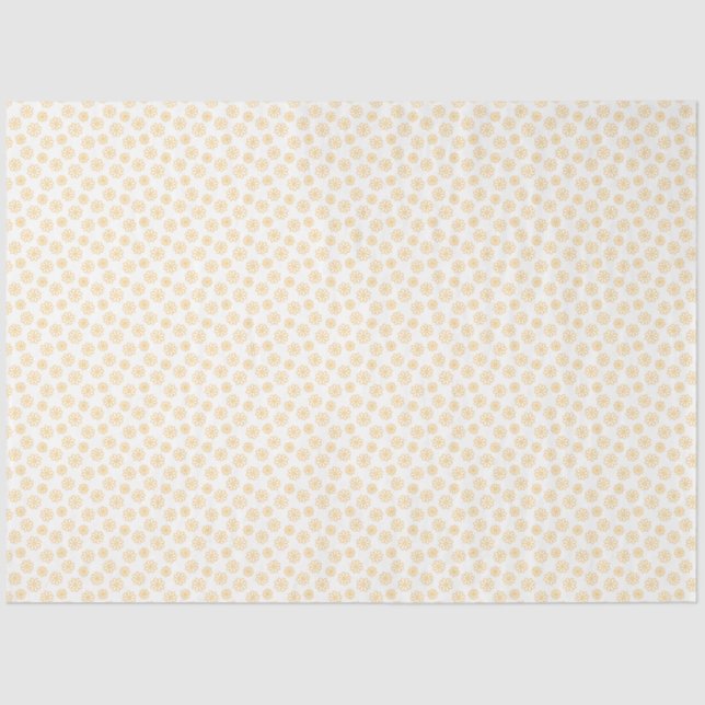 White with Yellow Daisies Tissue Paper Seidenpapier (Vorderseite)