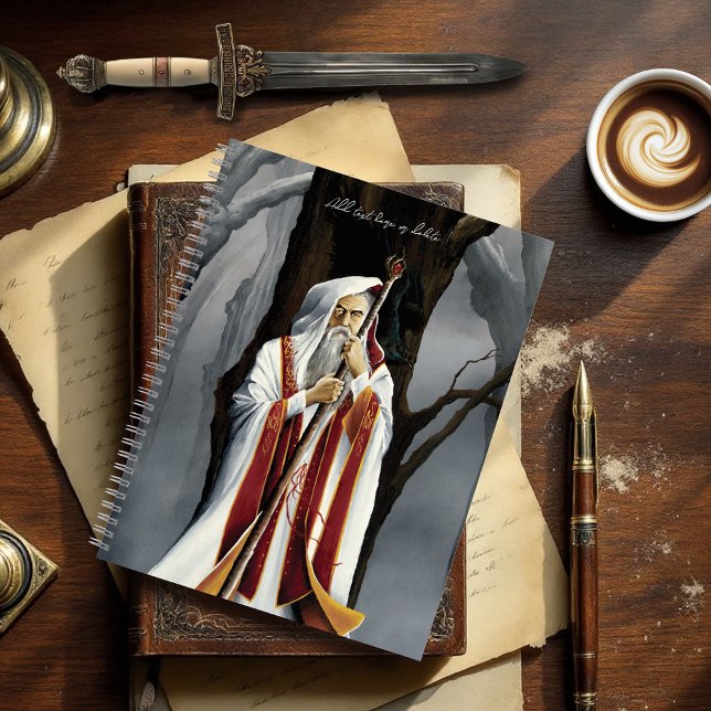 White Wizard Oak Tree Fantasy Notizbuch (Von Creator hochgeladen)