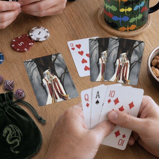 White Wizard Oak Tree Fantasy Spielkarten (Von Creator hochgeladen)