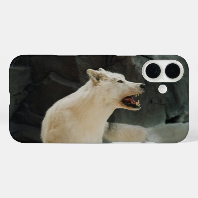 White Wolf Case-Mate iPhone Hülle (Rückseite (Horizontal))