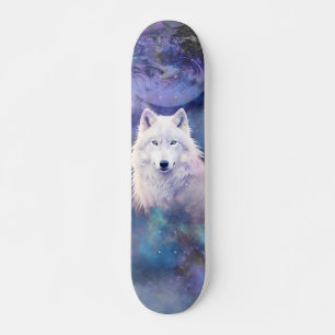 White Wolf Dark Moon Skateboard-Deck Skateboard