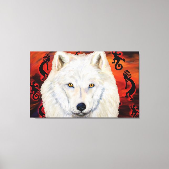 White Wolf Leinwanddruck (Vorderseite)