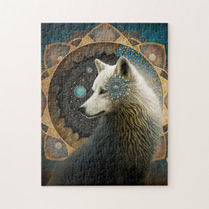 White Wolf Mandala Puzzle