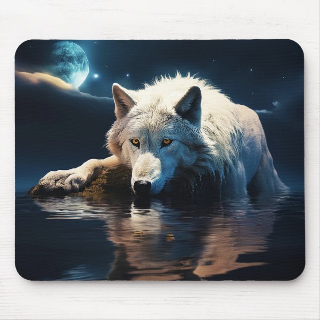 White Wolf Mousepad (Vorne)