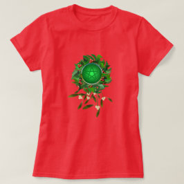 White Wolf Paw Print Silhouette T-Shirt