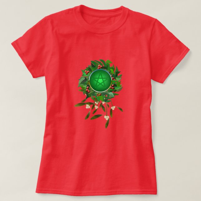 White Wolf Paw Print Silhouette T-Shirt (Design vorne)