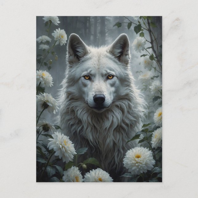White Wolf Postkarte (Vorderseite)