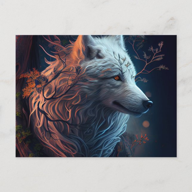 White-Wolf-Postkarten Postkarte (Vorderseite)