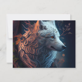 White-Wolf-Postkarten Postkarte