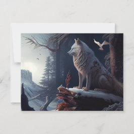White-Wolf-Postkarten Postkarte