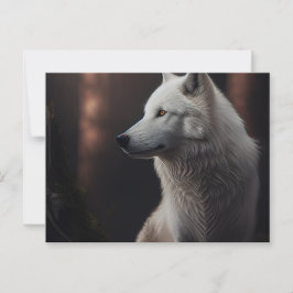White-Wolf-Postkarten Postkarte