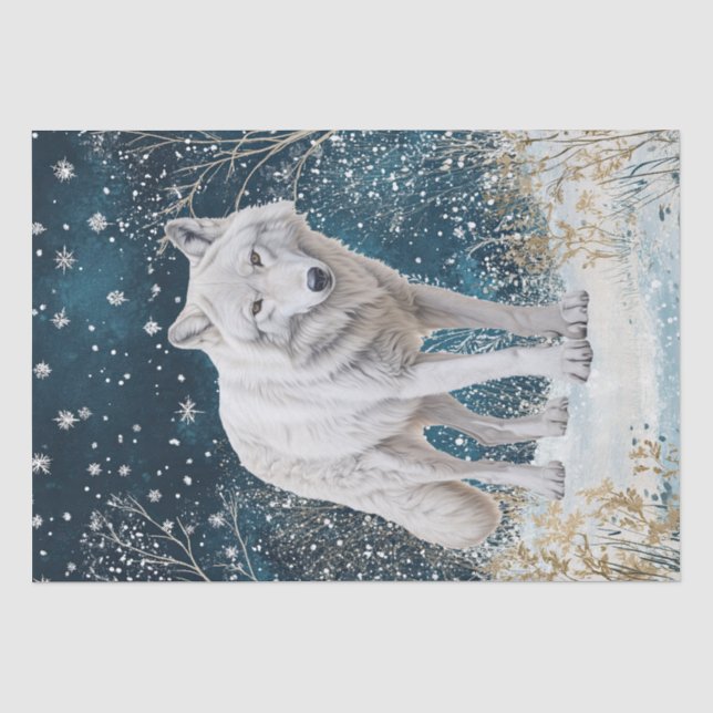 White Wolf Watercolor Seidenpapier (Vorderseite)