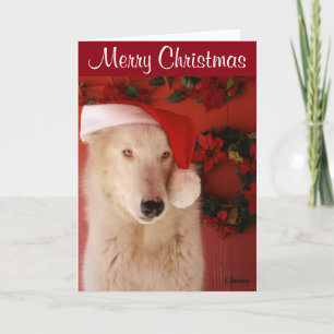 White Wolf Weihnachtskarte Feiertagskarte