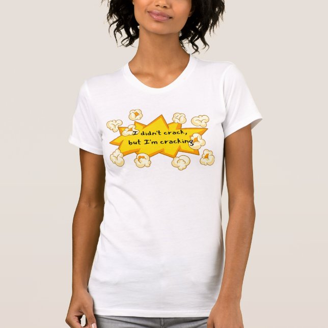White Women T - Shirt mit Popcorn 🍿 (Vorderseite)