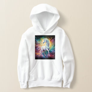 White Wonder: Das spektrale weiße Einhorn Hoodie