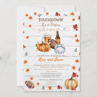 White Wood Football Pumpkin Fall Windeldusche