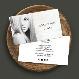 White Wood Salon Photography Photo Card Visitenkarte