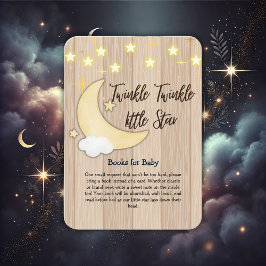 White Wood Twinkle Twinkle Little Star Baby Dusche Begleitkarte