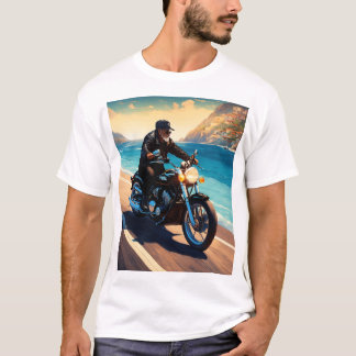 WHITE YAMAHA BIKE T - SHIRT