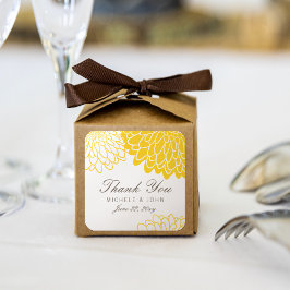 White Yellow Chrysanthemum Danke Stickers