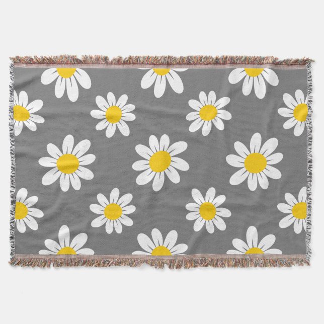 White Yellow Daisies Decke (Vorderseite)