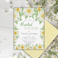 White Yellow Floral Daisies Script-Brautparty