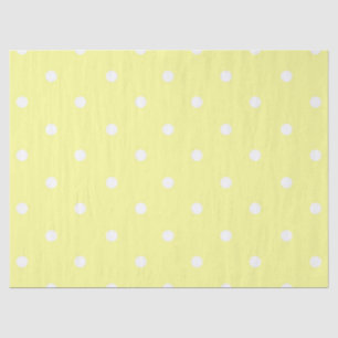White Yellow Polka Dot Seidenpapier