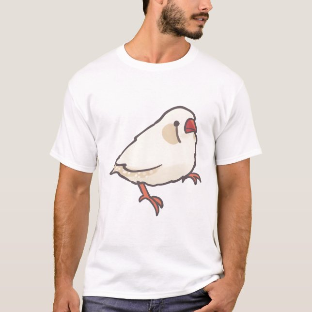 White zebra finch � Süße Tier T-Shirt (Vorderseite)