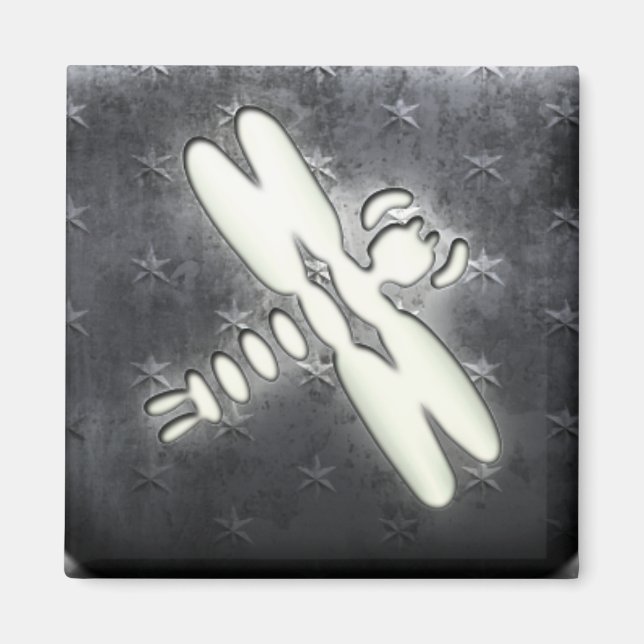 Whitealkdrachenfliege Magnet (Vorne)