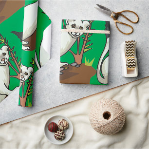Whiteaper zum Thema Wildtiere Geschenkpapier