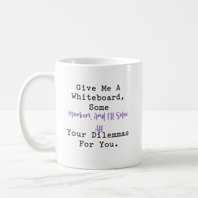 Whiteboard & Markers | Math Dilemma Solver Pro Kaffeetasse (Links)