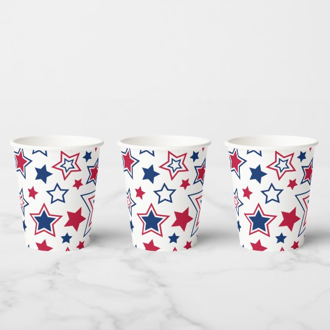 Whiteboys und Blue Stars Papier Cups Pappbecher (Multi)