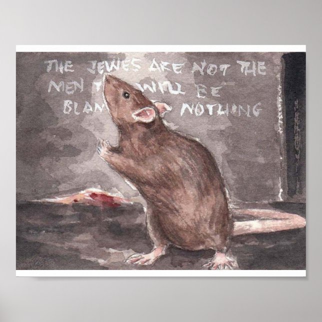 Whitechapel Rat an der Mauer Poster (Vorne)
