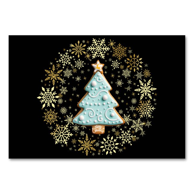 WhiteChristmas, Weihnachtsbaum, Lebkuchen Tischnummer (Vorderseite)