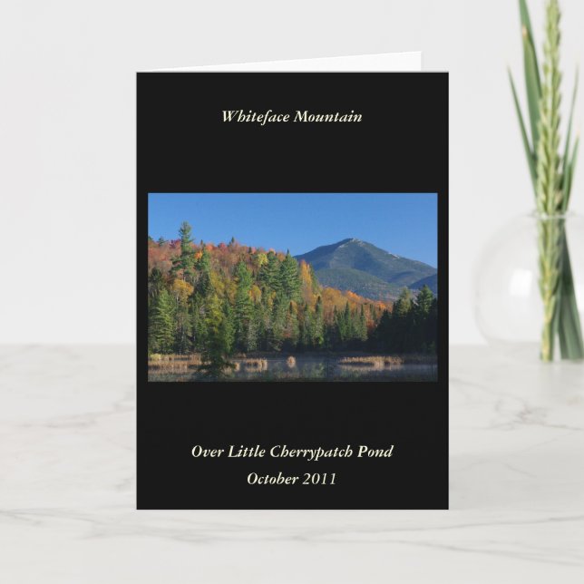 Whiteface Berg über wenigem Cherrypatch Teich Karte (Vorderseite)