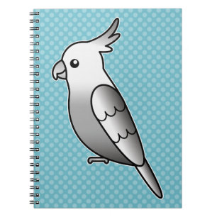 Whiteface Cartoon Cockatiel Parrot Bird Notizblock