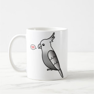 Whiteface Cartoon Nymphensittich Papagei Vogel Lie Kaffeetasse