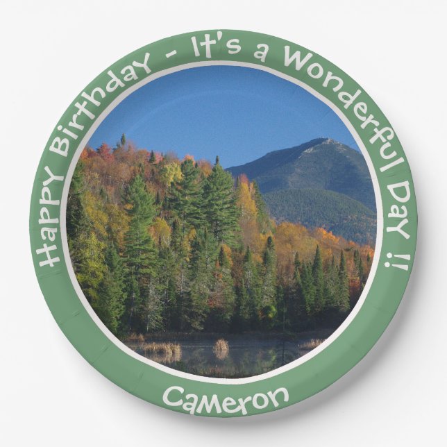 Whiteface Mountain, Autumn Party Items von Adirond Pappteller (Vorderseite)