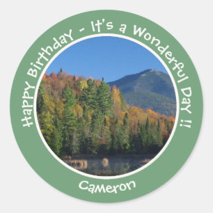 Whiteface Mountain, Autumn Party Items von Adirond Runder Aufkleber