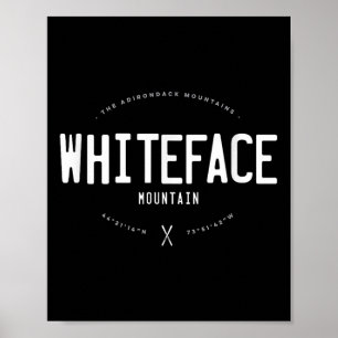 Whiteface Mountain New York Grafik Distressed Vin Poster
