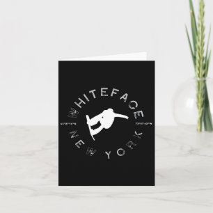 Whiteface Mountain New York Vintage Retro Snowboar Karte
